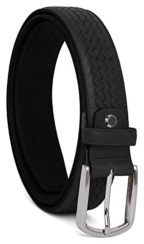 Image of WildHorn Men's Leather Belt Gift Set | Genuine Leather belt Strap with 2 Interchangeable Buckles | Formal & Casual Wear Adjustable Belt | Automatic lock leather belt for men