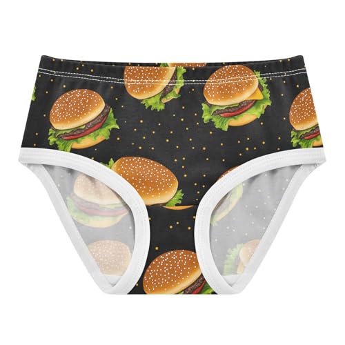 Wusikd Hamburger Girls' Underwear Cotton Girls Briefs Soft Toddler Underwear 2T