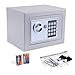 Produktbild Hiriyt Digitaler Tresor Klein Elektronischer Safe Schlüsseltresor,Mini Safe Wandtresor Stahlsafe Möbeltresor 23 x 17 x 17 cm (Grau)