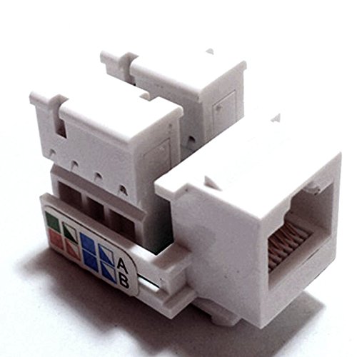 CESS RJ45 CAT5e Ethernet Network Modular Toolless Keystone Snap-in Jacks Punch-Down (10 Pack) - Thumbnail 4