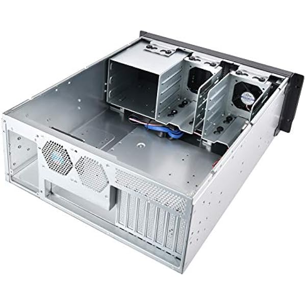 Серверный корпус Silverstone SST-RM400-4U Rackmount поддерживает материнские платы до SSI-Ceb и блоки питания ATX PS2 Mini Redundante
