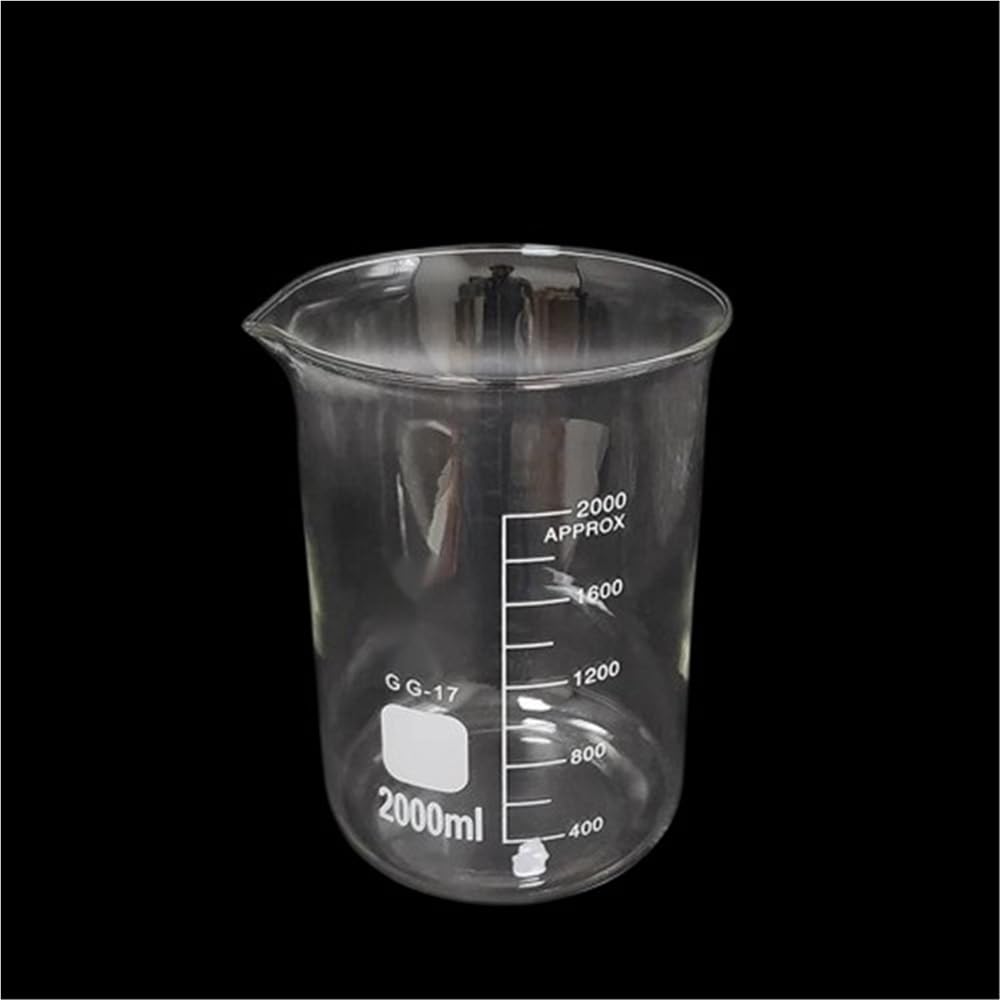 Becher in vetro borosilicato ad alto contenuto di forma bassa, contenitore for chimica scolastica, vetreria for laboratorio for esperimenti da 25 ml a 2000 1 pezz0(2000)