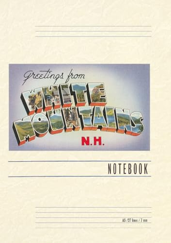 Vintage Lined Notebook Greetings from White Mountains