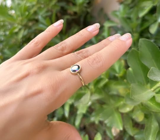 Miniatura 3 de Live Gems  Personalized June Birthstone Dainty Alexandrite Ring, Color Changing, Birthstone Jewelry Gift for Mom, Alexandrite Jewelry Birthday Gift