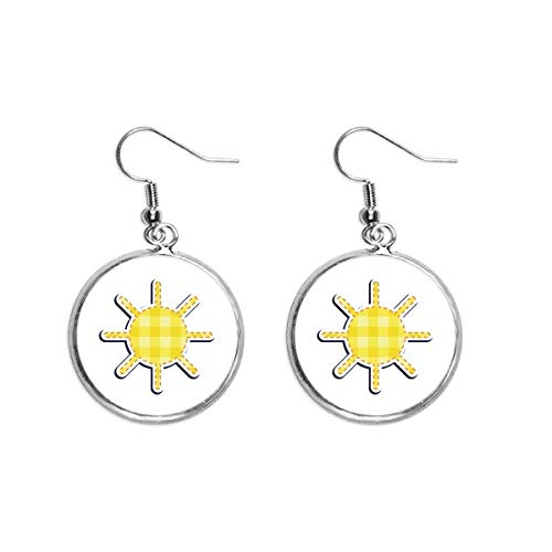 Pendiente de plata con diseño de universo monstruo alien y cerámica