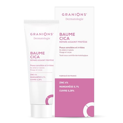 Cica-Balsam-Creme – Granionen Dermatologie – Feuchtigkeitscreme für Babys, Kinder, Erwachsene – pflanzliches Glycerin + Zink + Kupfer – beruhigende Creme – empfindliche Haut, gereizte Haut – Gesicht