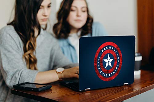 Image of Galaxsia Captain America Vinyl Laptop Skin /Sticker /Cover Compatible for Any Laptop (Hp /Dell /Sony /Acer etc..) Brand Models of Size 13 to 13.3 Inches Laptop Or Notebook.
