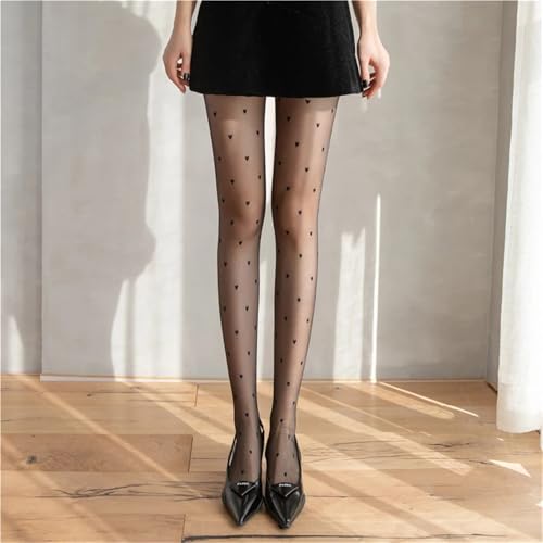 Medias finas de mujer antipresión con jacquard amor de verano 6