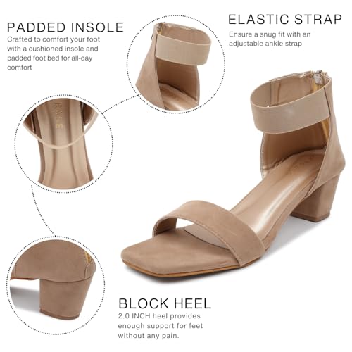 Image of TRASE Fancy And Comfortable Block Heel Sandals With Ankle Strap For Women And Girls - Women Footwear Heels - Stylish Block Heel Sandals For Women - Comfortable Ladies Heel Sandal