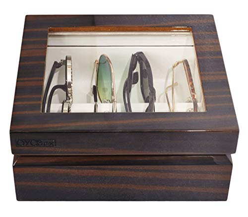 Image of OYOBox Mini Luxury Eyewear Organizer, Wood Display Box for Glasses + Sunglasses