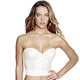Dominique Noemi Women’s Backless Strapless Longline Bustier Bridal Bra #6377 - Full Support, Shaping Bra - Lingerie for women