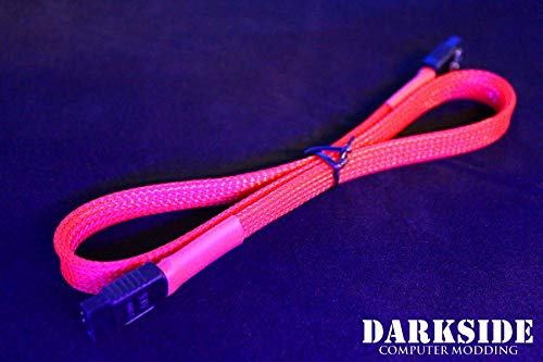 Cable de Datos SATA 3.0 45cm 180° a 180° Rojo UV miniatura 2