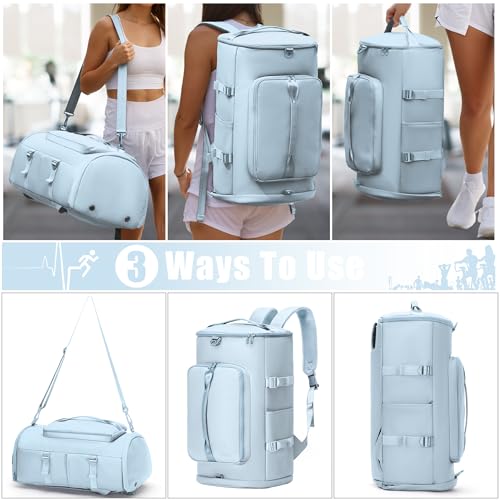 image for Gym Bag with Shoes Compartment - Duffle Bag for Men and Women, Travel 