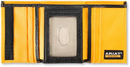ARIAT Mens Work Trifold Wallet Born 4 This USA Black A34017012