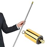 マジック 伸縮棒 手品ステッキ 金属製 伸び飛び出る 杖スカーフ おもちゃ 魔法小道具 スティック 舞台演出 ワンド リアルステージマジックトリックアクセサリー 子供 ギフト マジシャン1.3ｍ（金＆銀）acquasea
