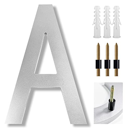 8 Inch Large House Numbers Floating Sliver House Numbers Plaques Modern Door Numbers Plates Signs with Nail Kit for Outside Wall Address Garden Mailbox Dec Strong Sliver Acrylic Material (A)