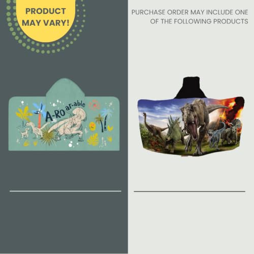 Image of Jurassic World Kids Super Soft Bath /Pool /Beach Soft Cotton Terry Hooded Towel Wrap, 24 in x 50 in, (Officially Licensed Product) By Franco