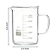 Microyn Glass Beaker with Handle, Beaker Mug with Pouring Spout, Double Graduated, 500ml (16.9oz/2.1cup)