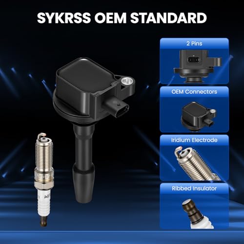 Image of 6 Ignition Coils Pack+6 Spark Plug Kit - Fix Misfires for Ford Transit-150 /250 /350 /HD & F-150 /Explorer (3.3L /3.5L V6) 2018-2021 - Repl. UF825 /JL3Z12029A /4469