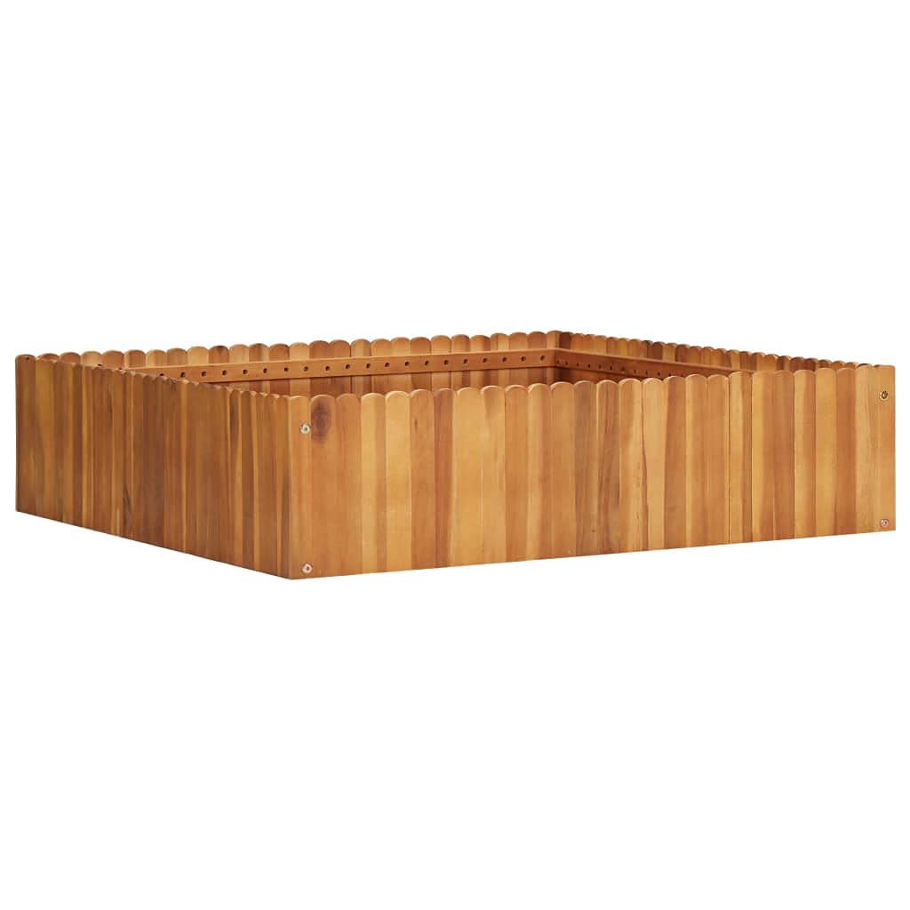 ShGaxin Arriate, Tavolo da coltivazione, Orto Domestico, Coltivazione di piante aromatiche, Arriate da giardino, in legno massello di acacia 100x100x25 cm