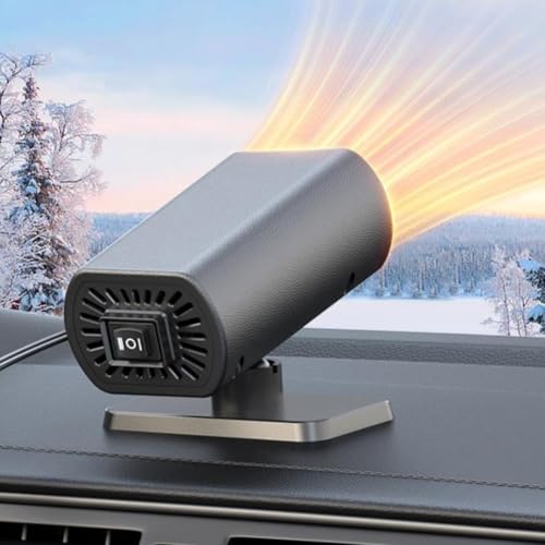 Auto-Heizung, 12 V, 220 W, tragbarer elektrischer Auto-Heizlüfter, Defroster für Windschutzscheibe, 360° drehbarer Handscheiben-Defogger