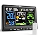 Produktbild LIORQUE Wetterstation Funk mit 1 Außensensor Innen und Außen Funkwetterstation Digital Thermometer Hygrometer mit Wettervorhersage DCF-Funkuhr Weather Station für Zuhause Büro Hausgarten