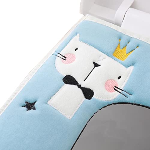 Tangger 2 PCS WC-Sitzbezug Toilettensitzbezug WC-Sitzwärmer WC Sitzkissen Wc-Sitz Pad Wc Wärmer Pad Toilettensitzabdeckung Waschbar Toiletten Sitzbezug weich Dicker waschbar dehnbar – Bild 4
