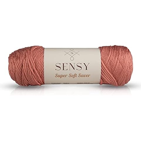 Sensy Super Soft Saver Yarn, 3.5 oz, 190 Yards, Gauge 4 Medium (Salmon) Cover