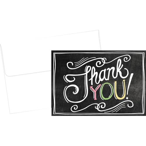 Image of Great Papers! Chalkboard Thank You Note Cards with Envelopes, 4.875 x 3.375 inch, 24 Count (2015002)