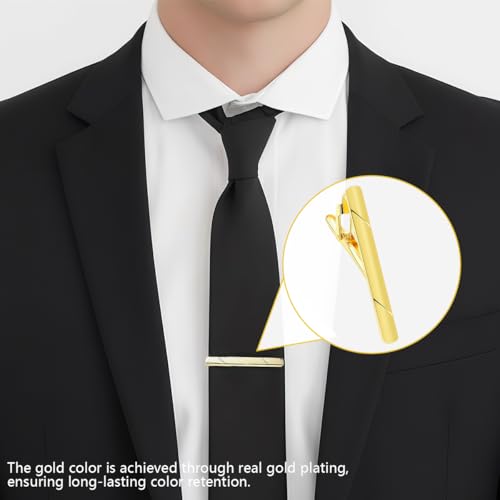 Image of Erioctry Mens Stainless Steel Tie Clips Minimalist Necktie Tie Bar Clasp Clip Clamp Pins Best Gift For Men Business Party Wedding Best Gift and Daily Life