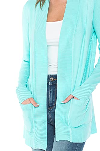 Image of Urban Look Womens Basic Long Sleeve Open Front Comfy Sweater Cardigan