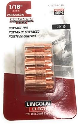Lincoln Electric Magnum Pro Contact Tips 1/16" 250A/350A - qty10 - KP2744-116