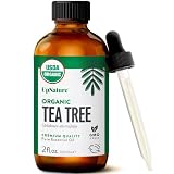 UpNature Tea Tree Oil - 100% Pure USDA Certified Organic Tea Tree Essential Oils for Skin, Hair, Toenail, Body and Scalp (2oz)