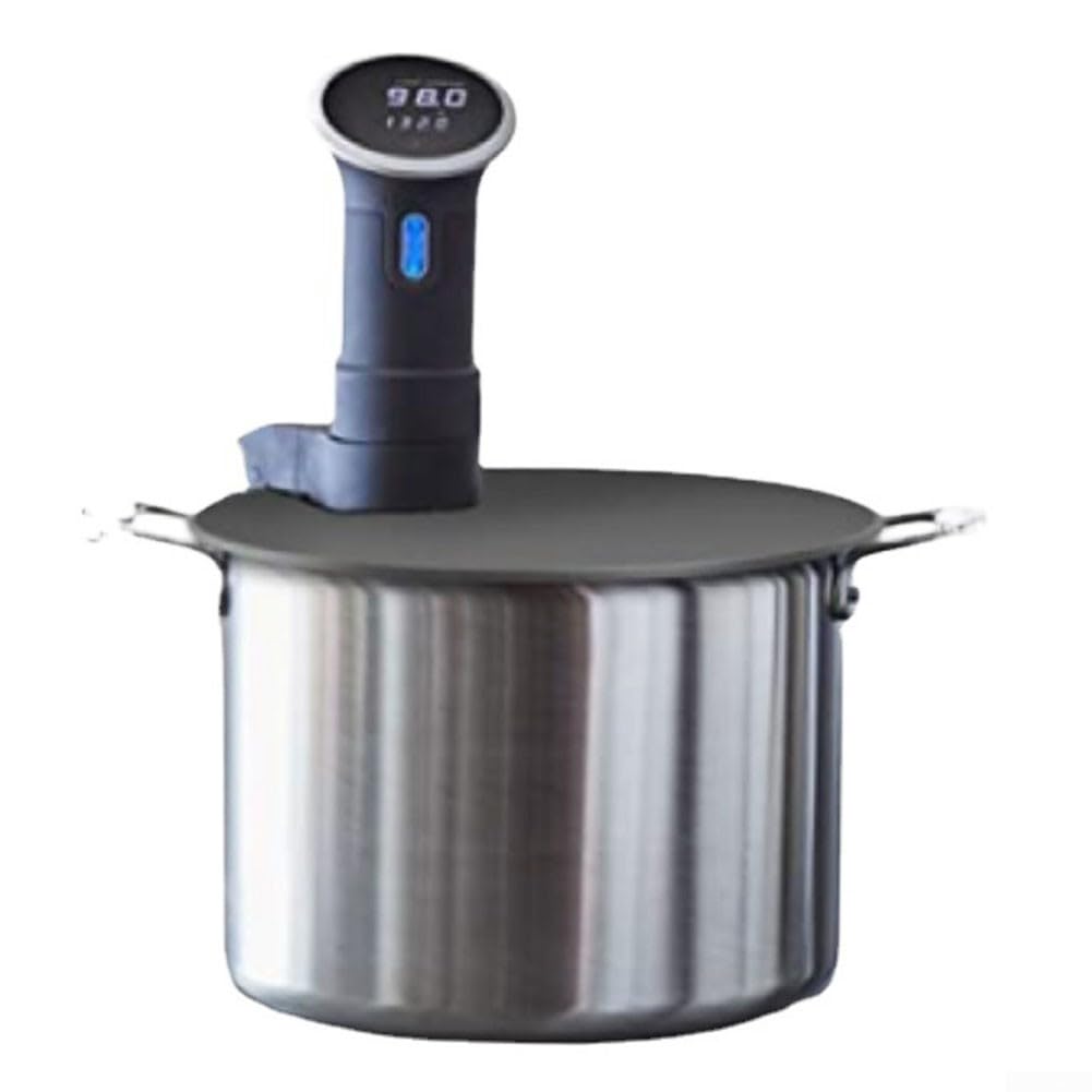 DAZZLEEX Coperchio per contenitore Sous Vide, diametro 28 cm, spessore 3 cm, guarnizione adeguata coppia con la maggior parte dei vasi Sous Vide (nero