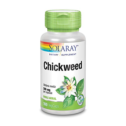 Solaray Chickweed Capsules, 385 mg, 100 Count