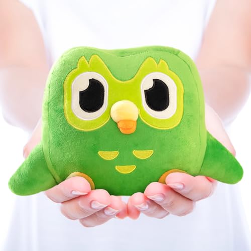 YUFFQOPC Eule Kuscheltier Stofftier Green Owl Plush mit Großen Augen 30cm Weich Plüschtier Karikatur Plüsch Eule Spielzeug Wurfkissen Stuffed Animals Stofftier für Wohnkultur Mädchen Jungen Kinder