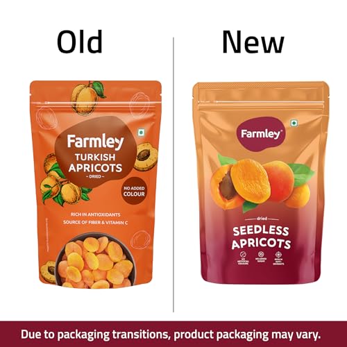 Farmley Premium Turkish Dried Apricots | 200g | Exotics Apricots Dry Fruits, Seedless Apricots, Khumani (Pack of 1)