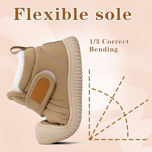 Bottines bébé chaudes avec doublure fourrée haut de gamme - 4