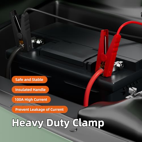 RVBOATPAT Power Wheel Battery Adapter for Milwaukee M18 with 6FT Jumper Cable Clamps Portable Battery Jumper Starter for Power Tool…