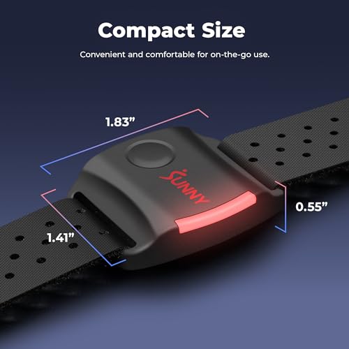 Image of Sunny Health & Fitness Heart Rate Monitor Armband with LED Indicator, Step Counter - HR200
