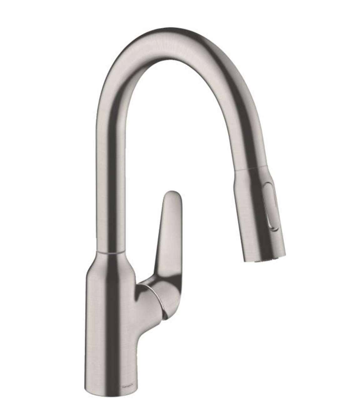 hansgrohe Focus M42 Mitigeur de cuisine 180, avec douchette extractible 2 jets, aspect acier inox, 71801800