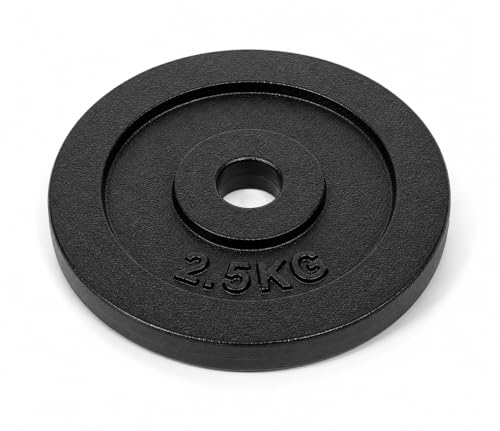 Image of Cast Iron Weight Plates for Home Gym (Centre Hole 30mm)- Standard Gym Plates for Strength Training, Durable & Rust-Resistant, Multiple Weight Options | From the House of Healthycliq | Sedex Certified | Bodybuilding Fitness And Core Fitness (15KG (2.5KG X 2 + 5KG X 2), Cast Iron)