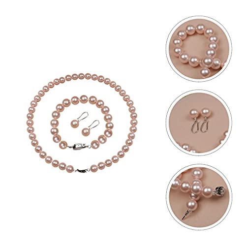 Holibanna Brincos de pérola com pingente de pulseira cultivada em água doce conjunto de brincos de c