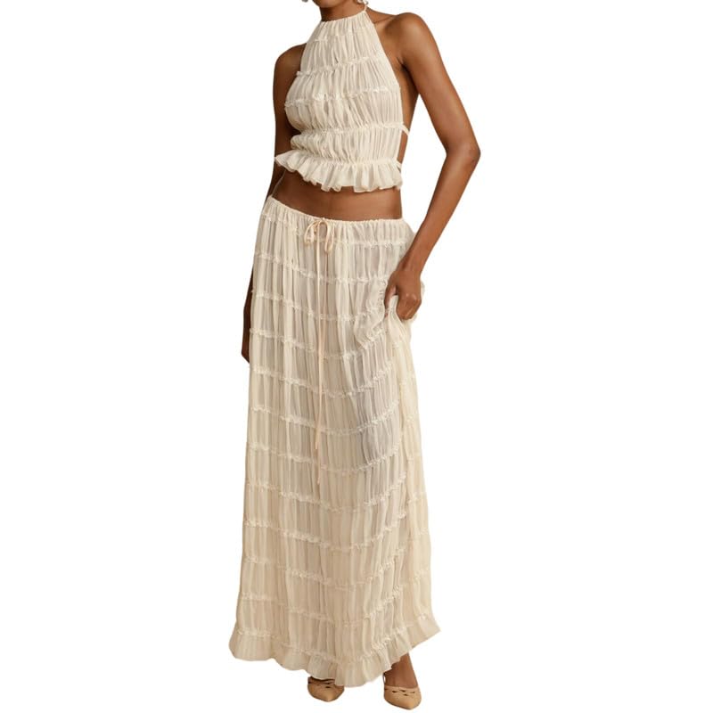 Y2K Women's Tube Top and Bodycon Skirt Set for Party and Clubwear