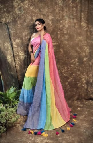 Image of Pure Cotton Saree | Soft & Lightweight | Handloom Woven Elegance for Festive & Casual Wear