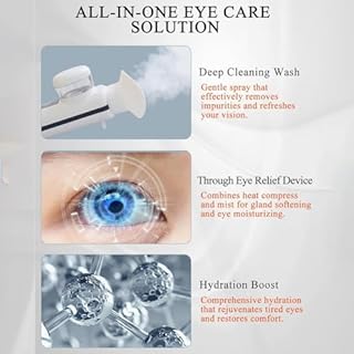 KUIOPYY Heated Nano Eye Mist Sprayer,Eye Mister with Warm Compress Moist Heat for Relief Dry Eyes,Electric Eye Steamer White