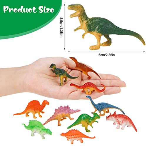 FANTESI 24 Stück Dinosaurier Figuren, Klein Dino Spielzeug, Mini Dinosaurier Sammlung, Dinos Spielzeug