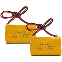 XUNTU 3.6V 900mAh Ni-Cd Emergency Light Exit Sign Battery, Replacement Battery Compatible for Exitronix 10010037, Max Power B2-0031 MH468886, Dantona CUSTOM-318 OSA230 2 Pack