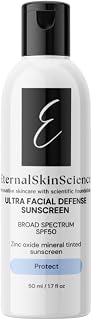 Eternal Skin Science Ultra Facial Defense Sunscreen SPF 50+ | 100% Mineral Zinc Oxide Tinted Sunscreen for Face | Broad Sp... Price In India