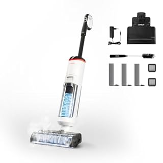 Polti Rollysteam WD50C sans Fil, Nettoyeur de Sols avec Fonction Vapeur, Aspirateur Sec et Humide, 450 W, Nettoyage Complet en Une Seule Étape, Autonettoyant, Blanc